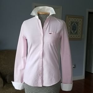 Hollister Pink Button Down Shirt